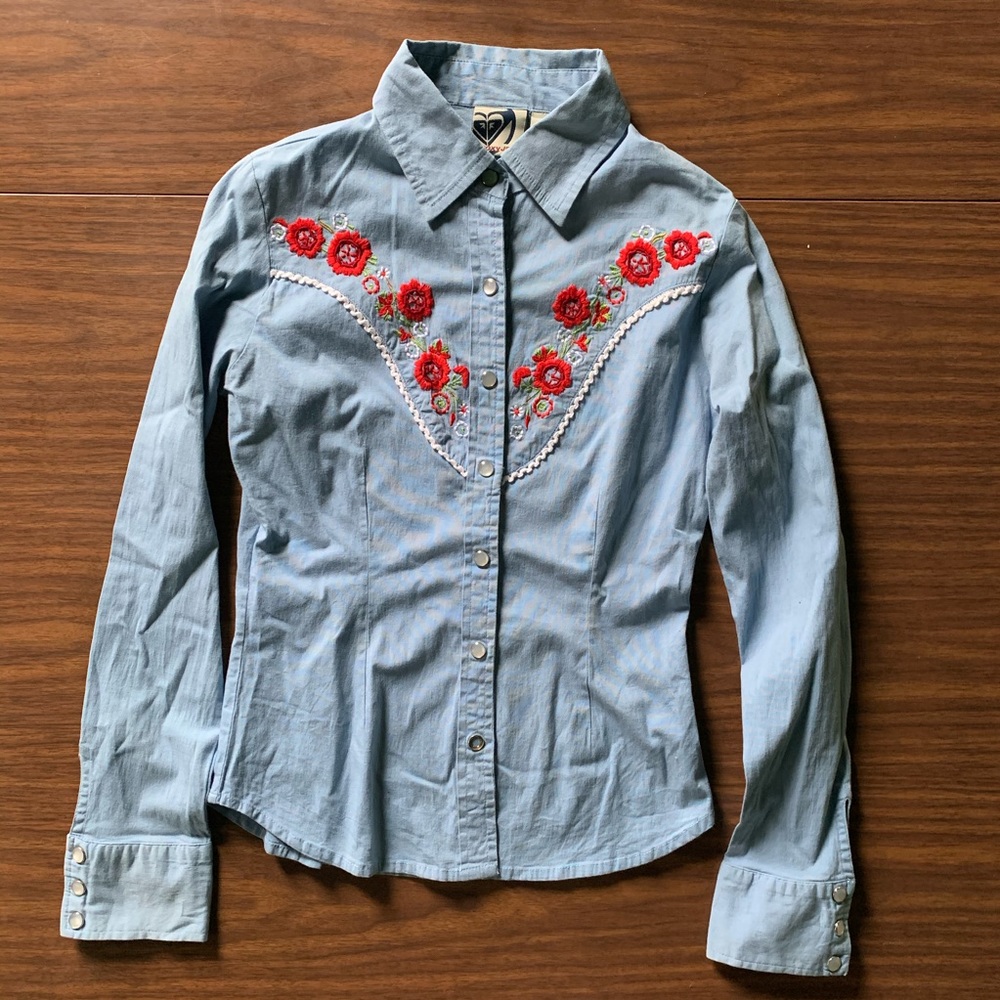 Roxy Western Shirt in light blue 🌺